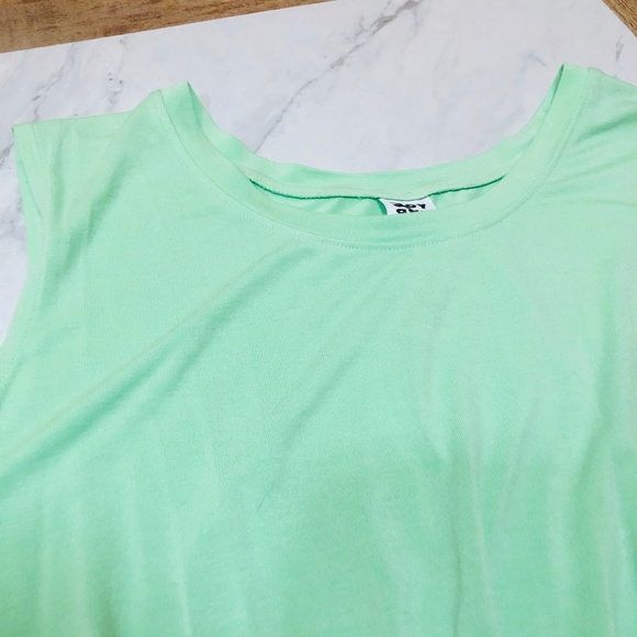 Joy Lab Mint Green Twist-Front Athletic Muscle Tee - Picture 7 of 16